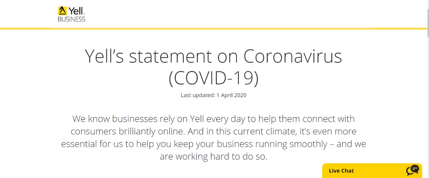 Yell Covid-19